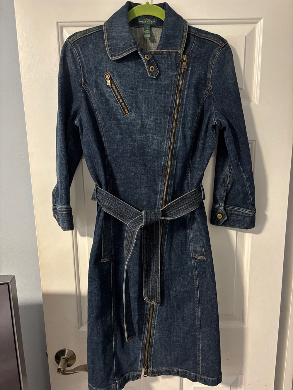 Ralph Lauren Women’s Trench Coat - Dark Denim Blue- Size 8